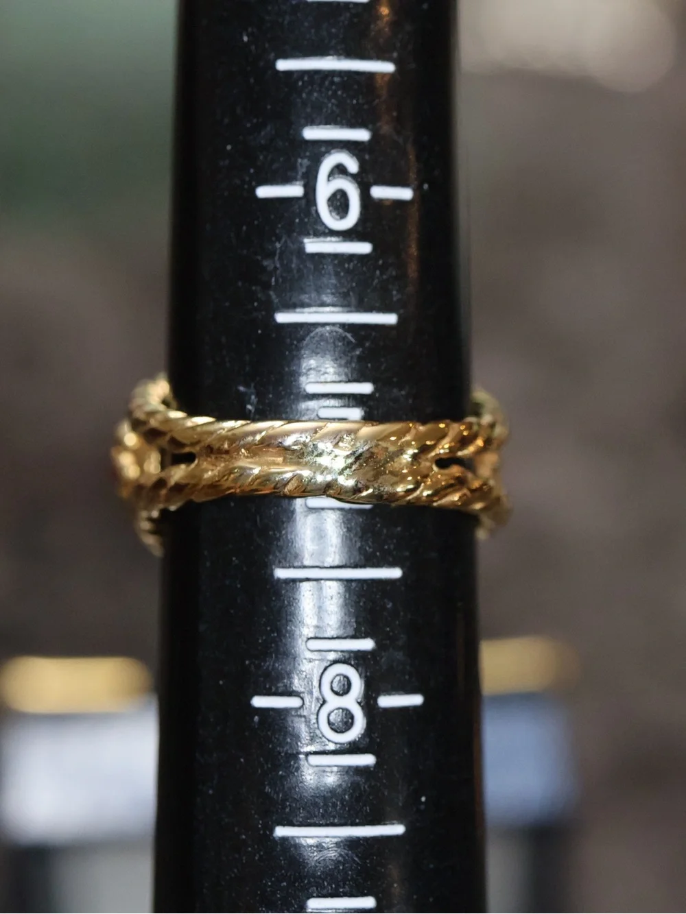 Gold Signet Ring with Red Ruby Accents. Hollow 14k gold